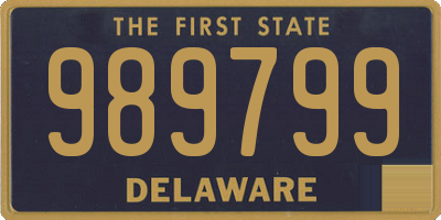 DE license plate 989799