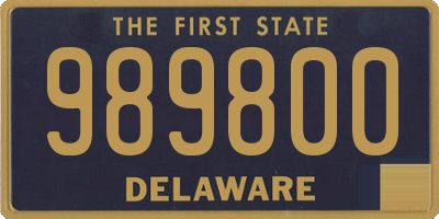 DE license plate 989800