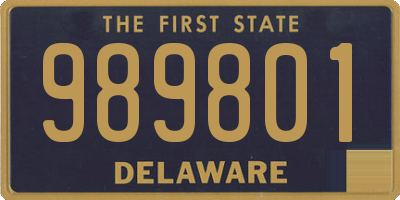 DE license plate 989801