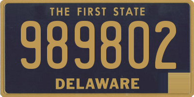 DE license plate 989802