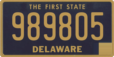 DE license plate 989805