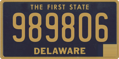 DE license plate 989806