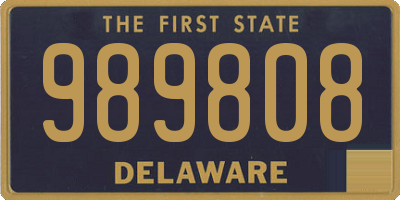 DE license plate 989808