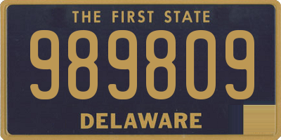 DE license plate 989809