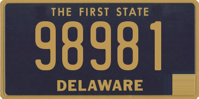 DE license plate 98981