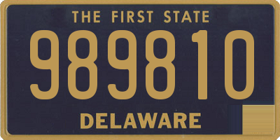 DE license plate 989810