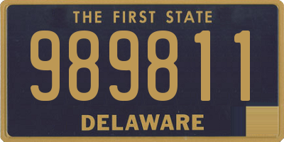 DE license plate 989811