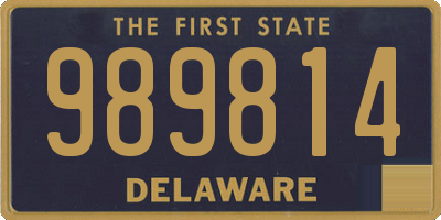 DE license plate 989814