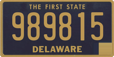 DE license plate 989815