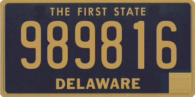 DE license plate 989816