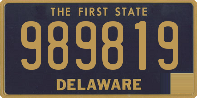 DE license plate 989819