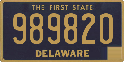 DE license plate 989820