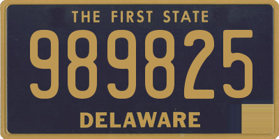 DE license plate 989825