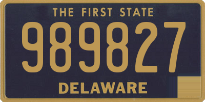 DE license plate 989827