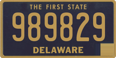 DE license plate 989829