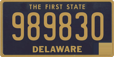 DE license plate 989830