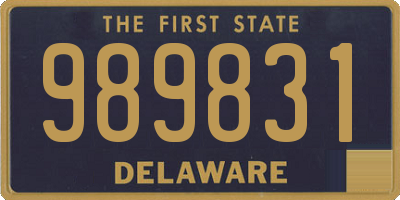 DE license plate 989831