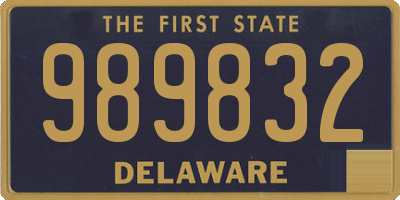 DE license plate 989832