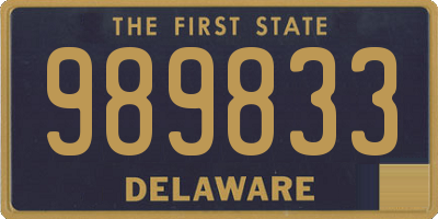 DE license plate 989833