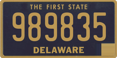 DE license plate 989835