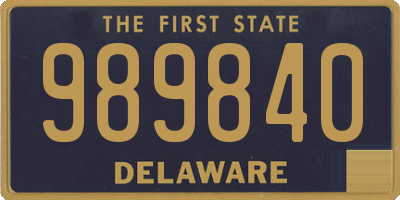 DE license plate 989840