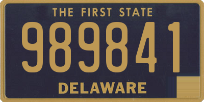 DE license plate 989841