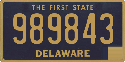 DE license plate 989843