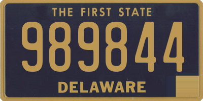 DE license plate 989844