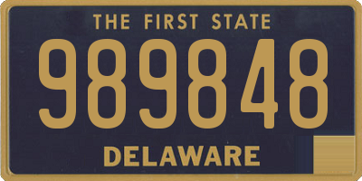 DE license plate 989848