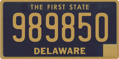 DE license plate 989850