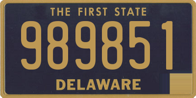 DE license plate 989851