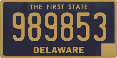 DE license plate 989853