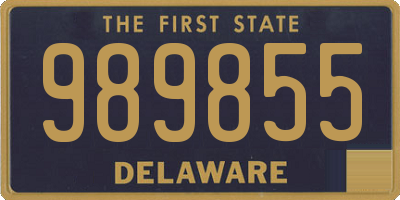 DE license plate 989855