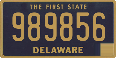 DE license plate 989856