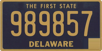 DE license plate 989857