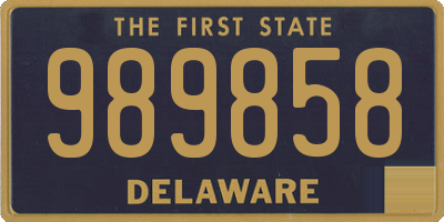 DE license plate 989858