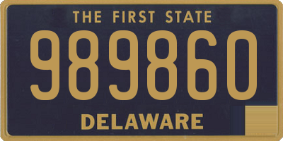 DE license plate 989860