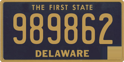 DE license plate 989862