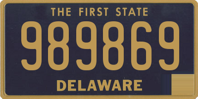 DE license plate 989869