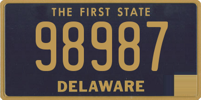 DE license plate 98987