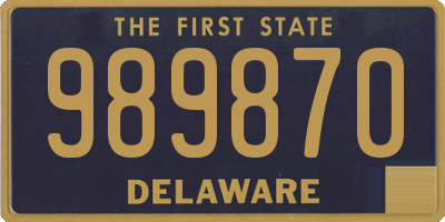 DE license plate 989870