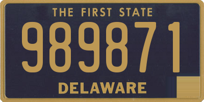 DE license plate 989871