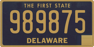 DE license plate 989875