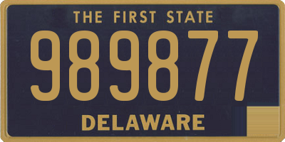 DE license plate 989877