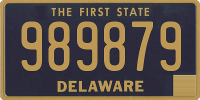 DE license plate 989879