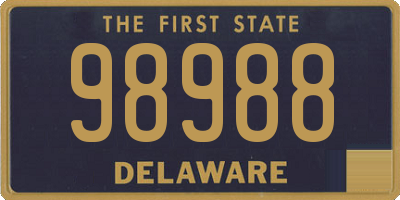 DE license plate 98988