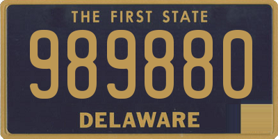 DE license plate 989880