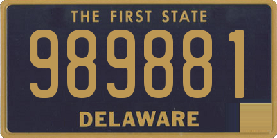 DE license plate 989881