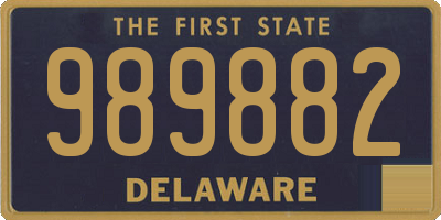 DE license plate 989882