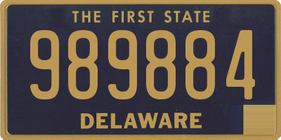 DE license plate 989884